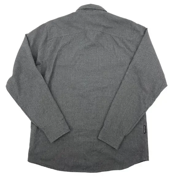 Flylow Men's Royal Shirt Pearl Snap Long Sleeve Flannel Shirt Gray Size XL - Picture 8 of 10